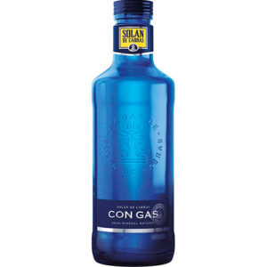 botella agua con gas de vidrio 75cl