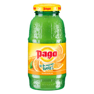 Botella de zumo de naranja pago